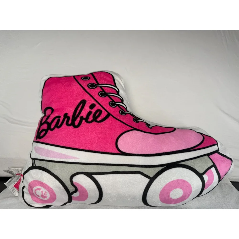 Barbie Roller Skate Plush Pillow Kids OS Pink Excellent Graphic Print